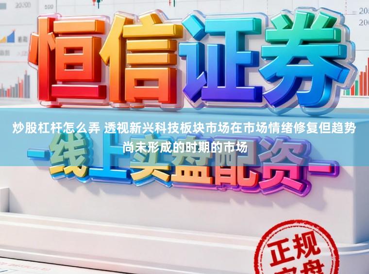 炒股杠杆怎么弄 透视新兴科技板块市场在市场情绪修复但趋势尚未形成的时期的市场